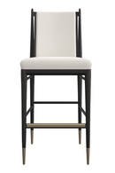 Tabouret de Bar en Bouclé Ivoire | Caracole Unity | OROA.fr