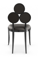 Chaises de salle à manger en vinyle métallisé (2) | Caracole Orion | OROA.fr