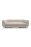 Canapé Courbé en Velours Taupe | Caracole Clipper | OROA.fr