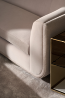 Canapé Courbé en Velours Taupe | Caracole Clipper | OROA.fr