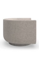 Fauteuil lounge pivotant en velours taupe | Caracole Clipper | OROA.fr