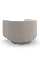 Fauteuil lounge pivotant en velours taupe | Caracole Clipper | OROA.fr