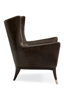 Fauteuil Wingback en Cuir Marron | Caracole So Welt Done | OROA.fr