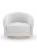 Fauteuil Pivotant en Chenille Blanche | Caracole Ahead of the Curve | OROA.fr