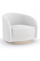 Fauteuil Pivotant en Chenille Blanche | Caracole Ahead of the Curve | OROA.fr