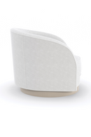 Fauteuil Pivotant en Chenille Blanche | Caracole Ahead of the Curve | OROA.fr