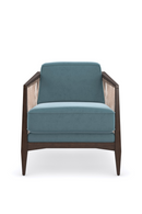 Fauteuil d'Appoint en Velours Bleu | Caracole Rope Me In | Oroa.fr