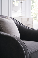 Fauteuil Club en Velours Gris Foncé | Caracole Eclipse | Oroa.fr