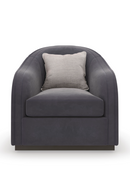 Fauteuil Club en Velours Gris Foncé | Caracole Eclipse | Oroa.fr
