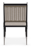 Chaise capitonnée en lin beige | Caracole Athena | OROA.fr