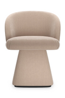 Fauteuil pivotant en velours taupe | Caracole Vuelta | OROA.fr