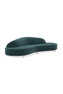 Canape d’Angle en Velours Vert | Caracole Three's Company | OROA.fr