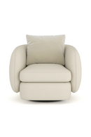 Fauteuil Pivotant en Lin Ivoire | Caracole Lumi | OROA.fr