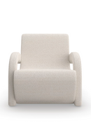Fauteuil d’appoint en bouclé blanc | Caracole Leo | Oroa.fr