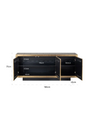 Buffet à motifs géométriques doré | Richmond Collada | Meubleluxe.fr