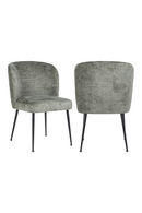 Chaise de salle à manger en tissu vert | Richmond Fallon | Meubleluxe.fr