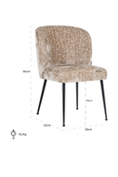 Chaise de salle à manger en tissu marron | Richmond Fallon | Meubleluxe.fr