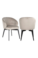 Chaise de salle à manger moderne en chenille bleu | Richmond Amphara | Meubleluxe.fr