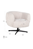 Fauteuil pivotant en tissu | Richmond Estelle | Meubleluxe.fr