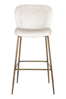 Chaise de bar en tissu cognac | Richmond Darby| Meubleluxe.fr