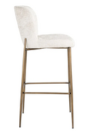 Chaise de bar en tissu cognac | Richmond Darby| Meubleluxe.fr