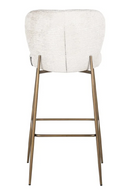Chaise de bar en tissu cognac | Richmond Darby| Meubleluxe.fr