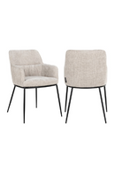 Chaise de salle à manger capitonné crème | Richmond Bella | Meubleluxe.fr