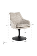 Chaise pivotante en tissu | Richmond Marlon | Meubleluxe.fr