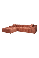 Canapé 3 places terracotta (méridienne gauche) | Richmond Cube | Meubleluxe.fr