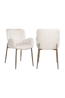 Chaise de salle à manger en tissu crème | Richmond Amber | Meubleluxe.fr