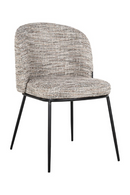 Chaise de salle à manger en chenille grise | Richmond Elvi | Meubleluxe.fr