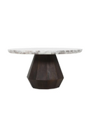 Table basse ronde en marbre brun | Richmond Interiors Oberoy | OROA.fr