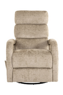 Fauteuil inclinable et pivotant en tissu sable | Richmond Denvi | Meubleluxe.fr