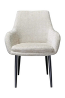 Chaise de salle à manger en chenille blanc | Richmond Chrissy | Meubleluxe.fr