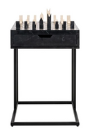 Table d’échecs noire à 1 tiroir | Richmond Interiors Davos | OROA.fr