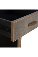 Table de chevet en cuir brun avec 1 tiroir | Richmond Bloomville | OROA.fr