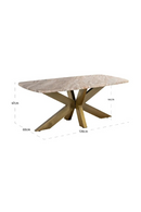 Table basse en marbre avec base en laiton | Richmond Interiors Bottega | OROA.fr