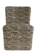 Fauteuil capitonné gris à roulettes | Richmond Interiors Lorain | OROA.fr