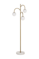 Lampadaire à trois sphères en verre | Richmond Interiors Janou | OROA.fr