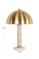 Lampe de table dôme en or brossé | Richmond Interiors Jara | OROA.fr