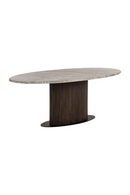 Table de Salle à Manger Ovale en Marbre Brun | Richmond Interiors Rasford | OROA.fr
