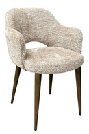 Fauteuil de Salle à Manger à Dossier Découpé Crème | Richmond Interiors Delphina | OROA.fr