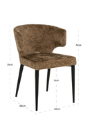 Chaise de Salle à Manger à Dossier Courbé Brun | Richmond Interiors Taylor | OROA.fr