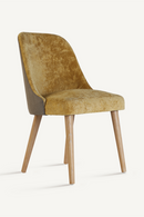 Chaise à manger en lin jaune (2) | Vical Home Lage | OROA.fr