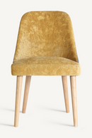 Chaise à manger en lin jaune (2) | Vical Home Lage | OROA.fr