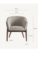 Fauteuil baril clouté blanc | Vical Home Neive | OROA.fr