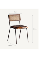 Chaise de salle à manger en cuir brun | Vical Home Almstock | OROA.fr