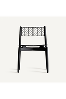Chaise de salle à manger en métal noir (2) | Vical Home Plisse | OROA.fr