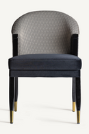 Chaise de salle à manger en velours noir | Vical Home Trun | OROA.fr