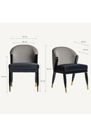 Chaise de salle à manger en velours noir | Vical Home Trun | OROA.fr